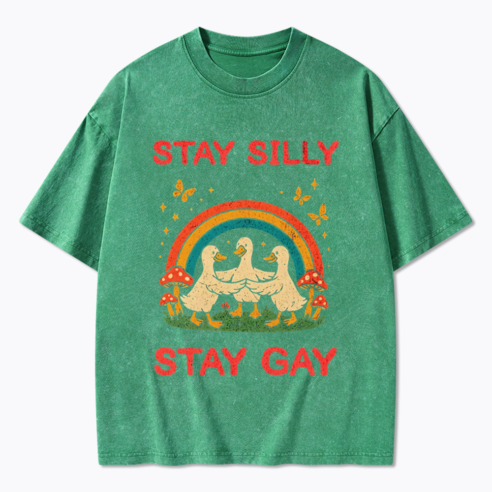 Stay Silly, Stay Gay Washed T-Shirt