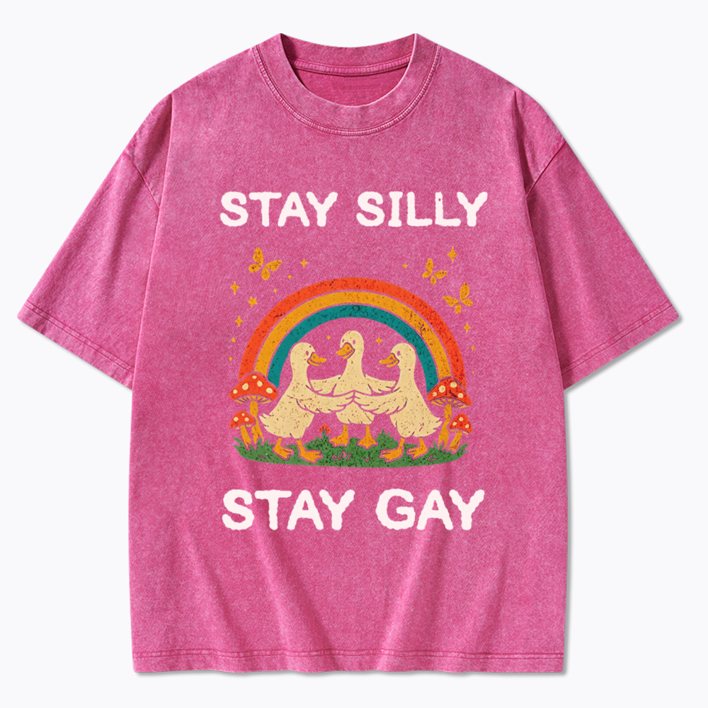 Stay Silly, Stay Gay Washed T-Shirt