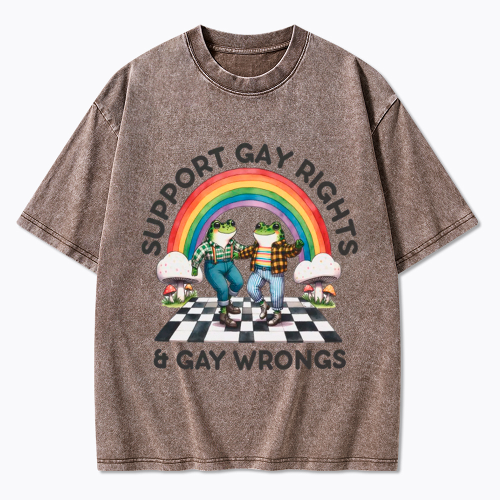 Gay Rights & Wrongs Pride Washed T-Shirt