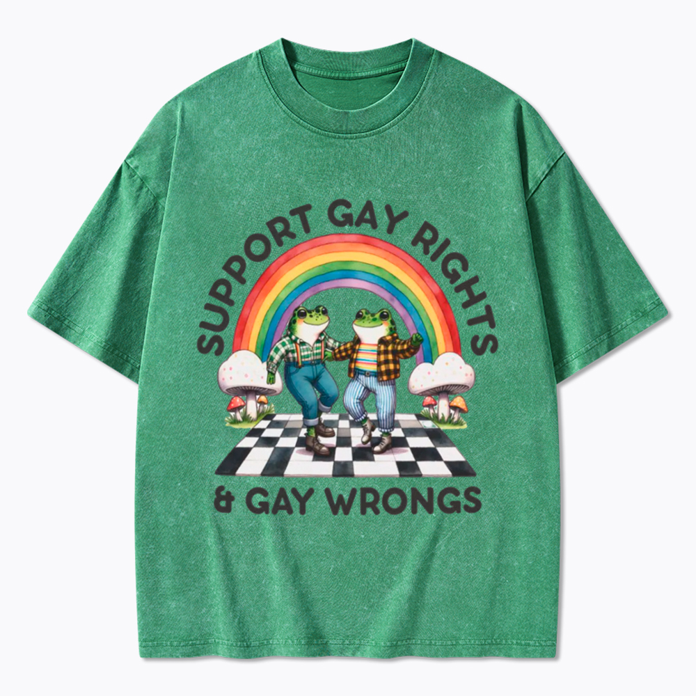 Gay Rights & Wrongs Pride Washed T-Shirt