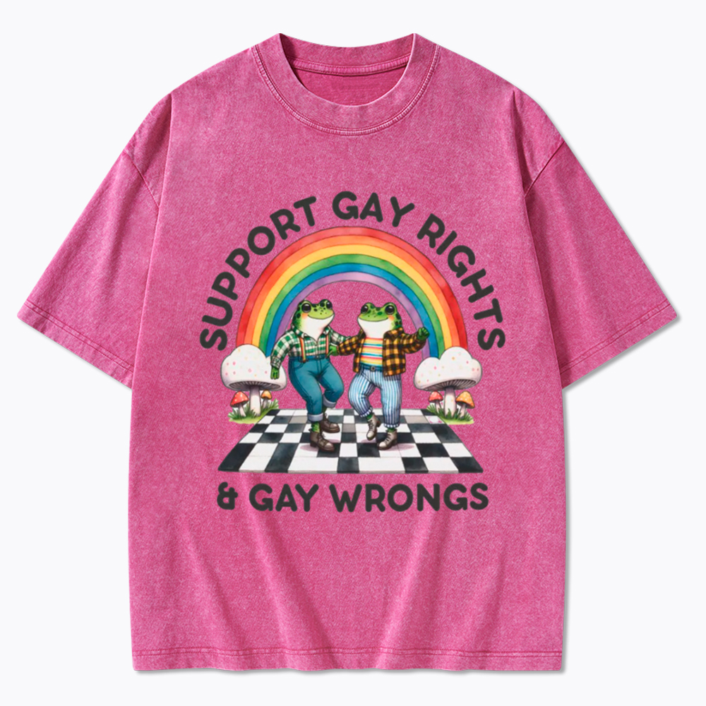 Gay Rights & Wrongs Pride Washed T-Shirt