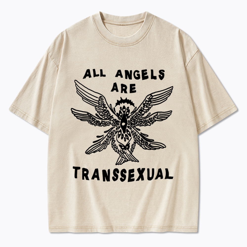 All Angels Are Transsexual Washed T-Shirt