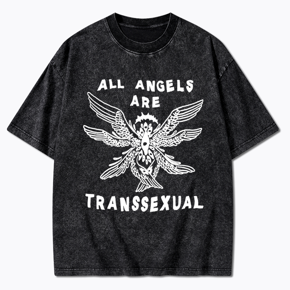 All Angels Are Transsexual Washed T-Shirt