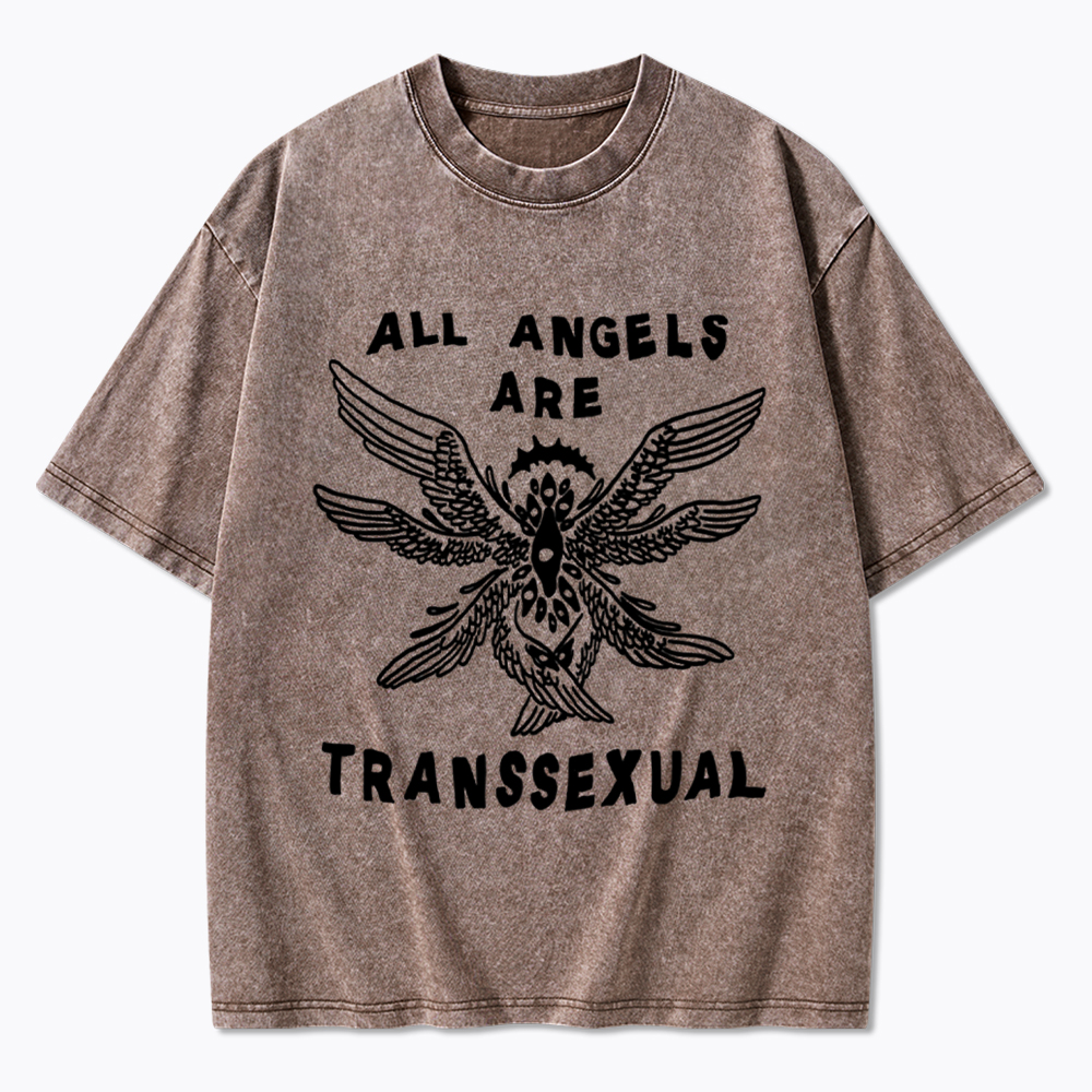 All Angels Are Transsexual Washed T-Shirt