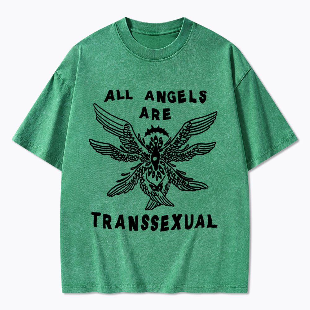 All Angels Are Transsexual Washed T-Shirt