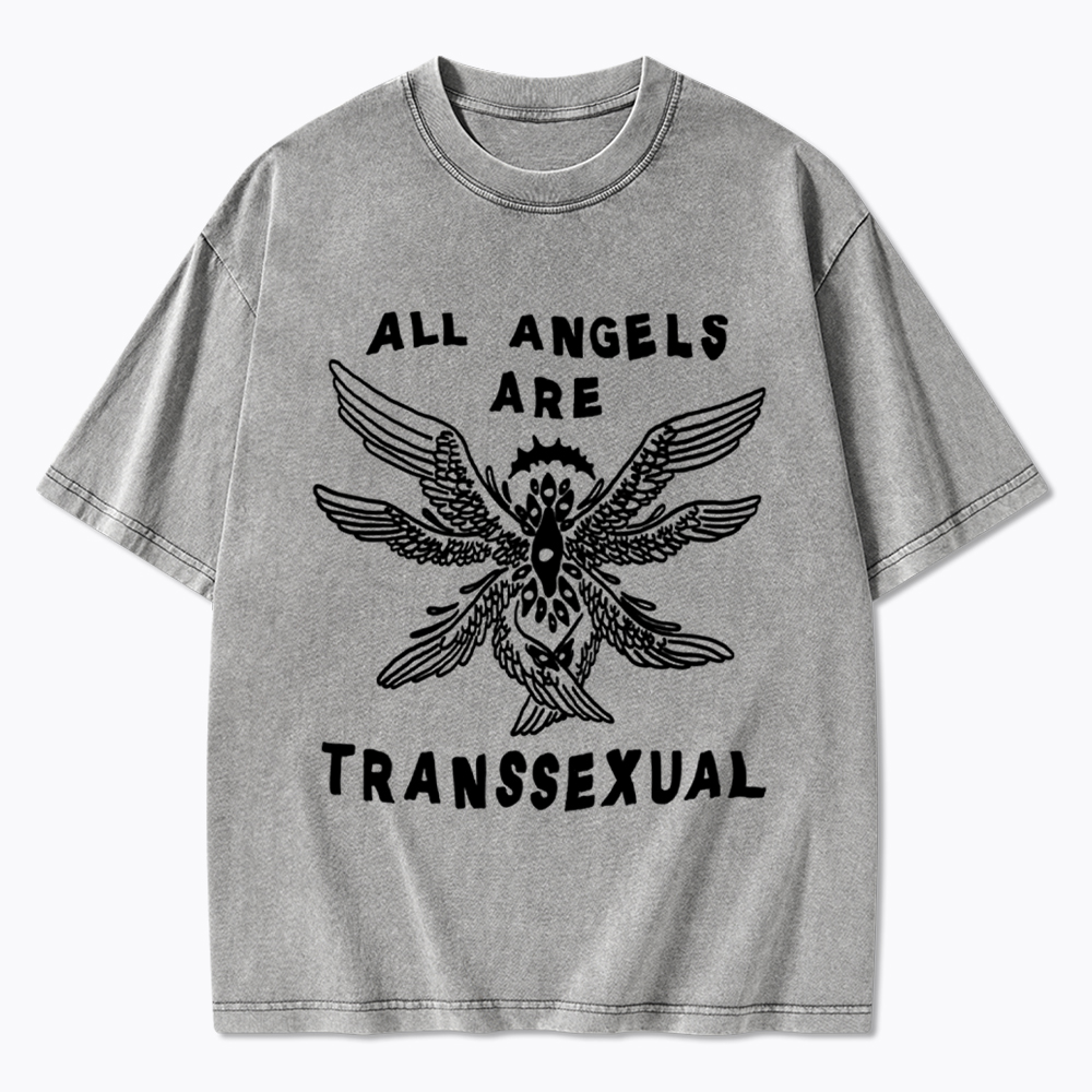 All Angels Are Transsexual Washed T-Shirt