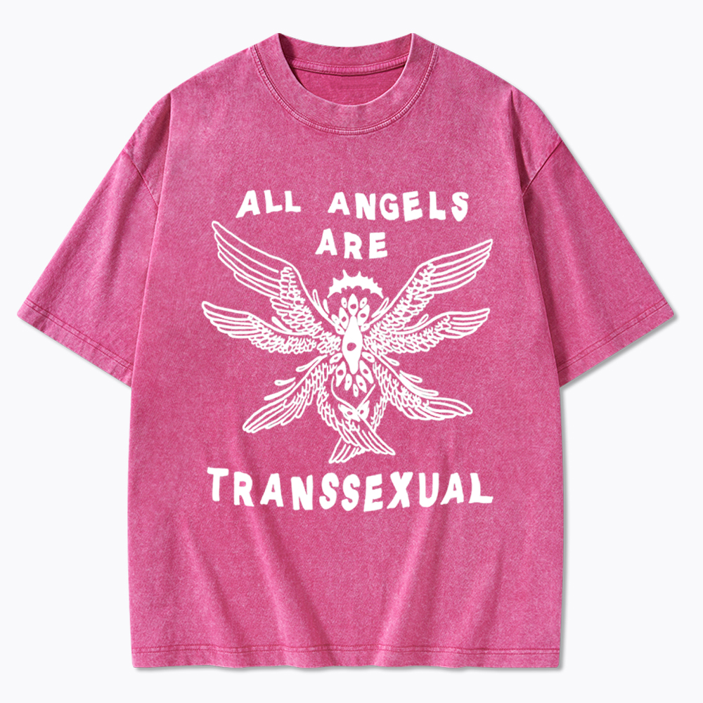 All Angels Are Transsexual Washed T-Shirt