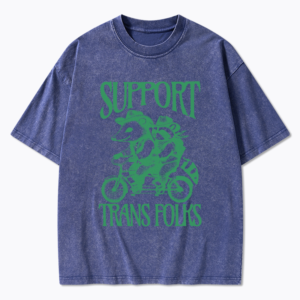 Support Trans Folks Washed T-Shirt
