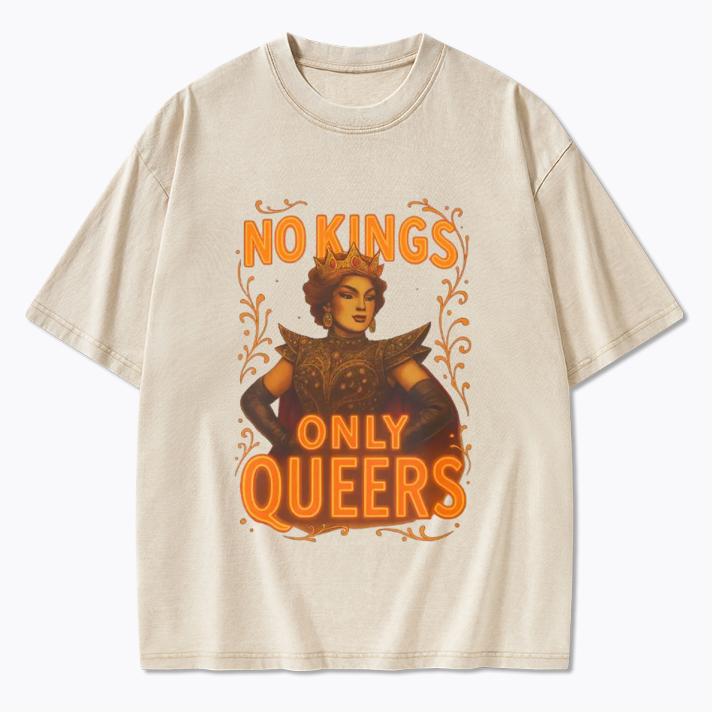 No Kings Only Queers Washed T-Shirt