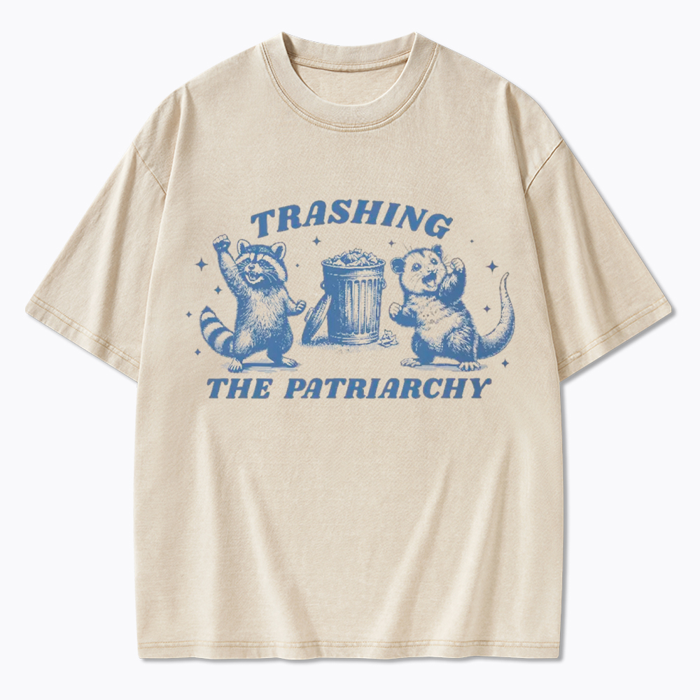 Trashing the Patriarchy Feminism Washed T-Shirt