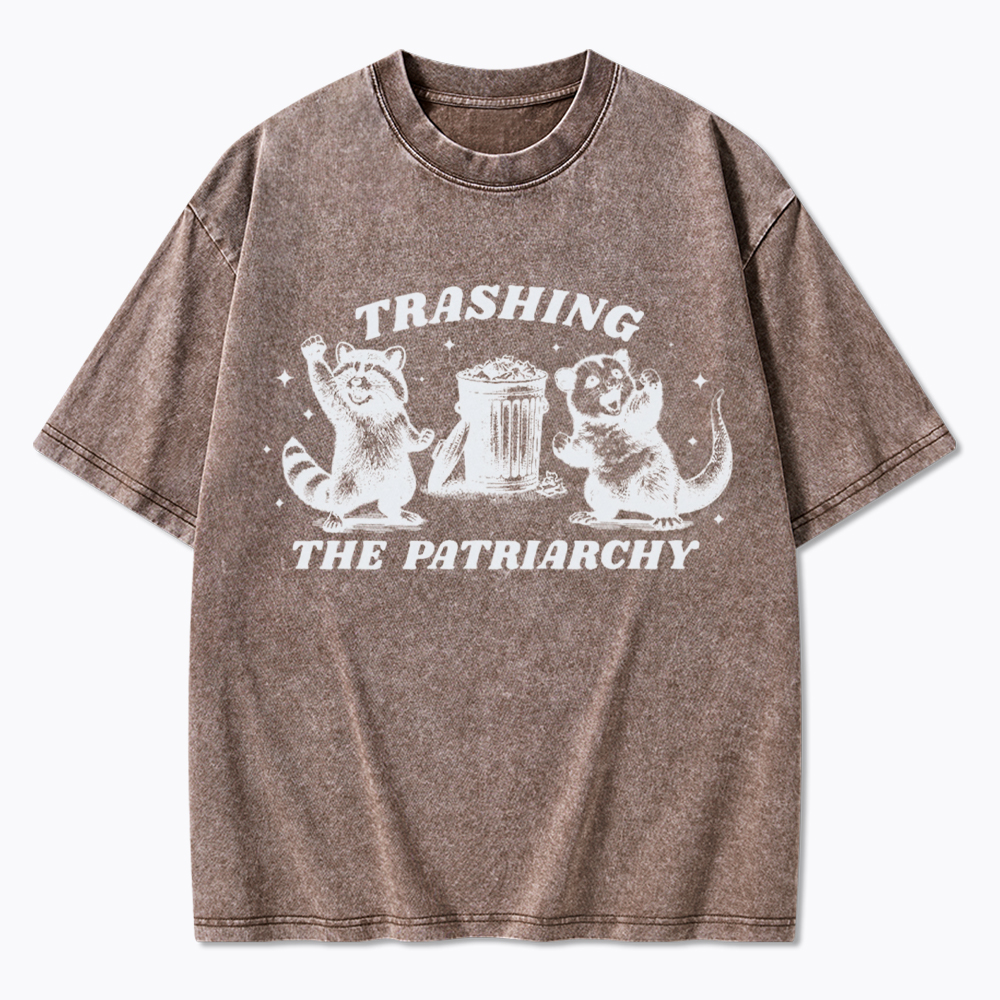 Trashing the Patriarchy Feminism Washed T-Shirt