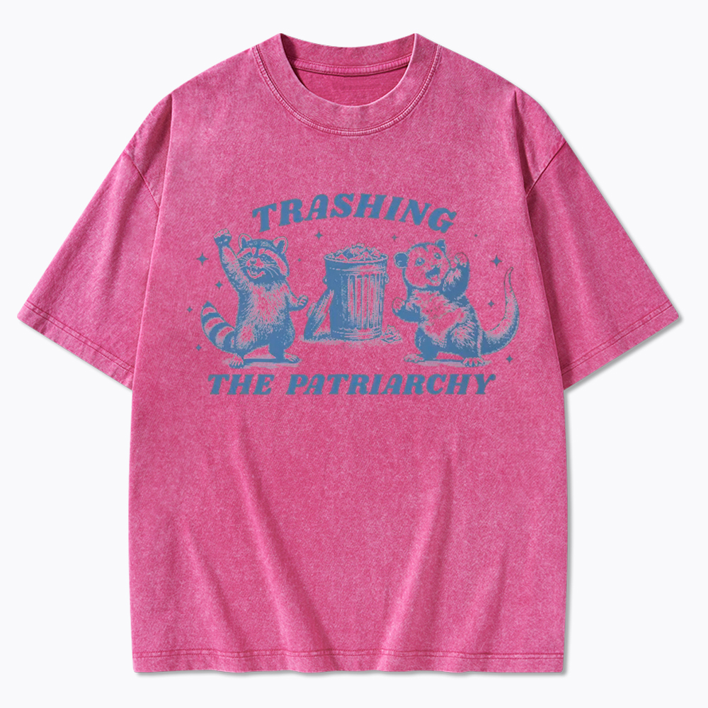 Trashing the Patriarchy Feminism Washed T-Shirt