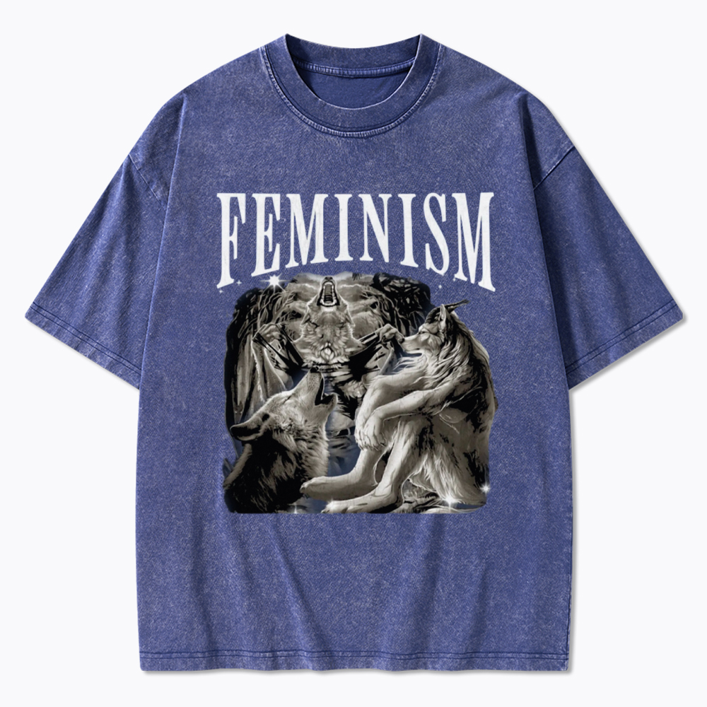 Funny Feminism Funny Feminis Washed T-Shirt