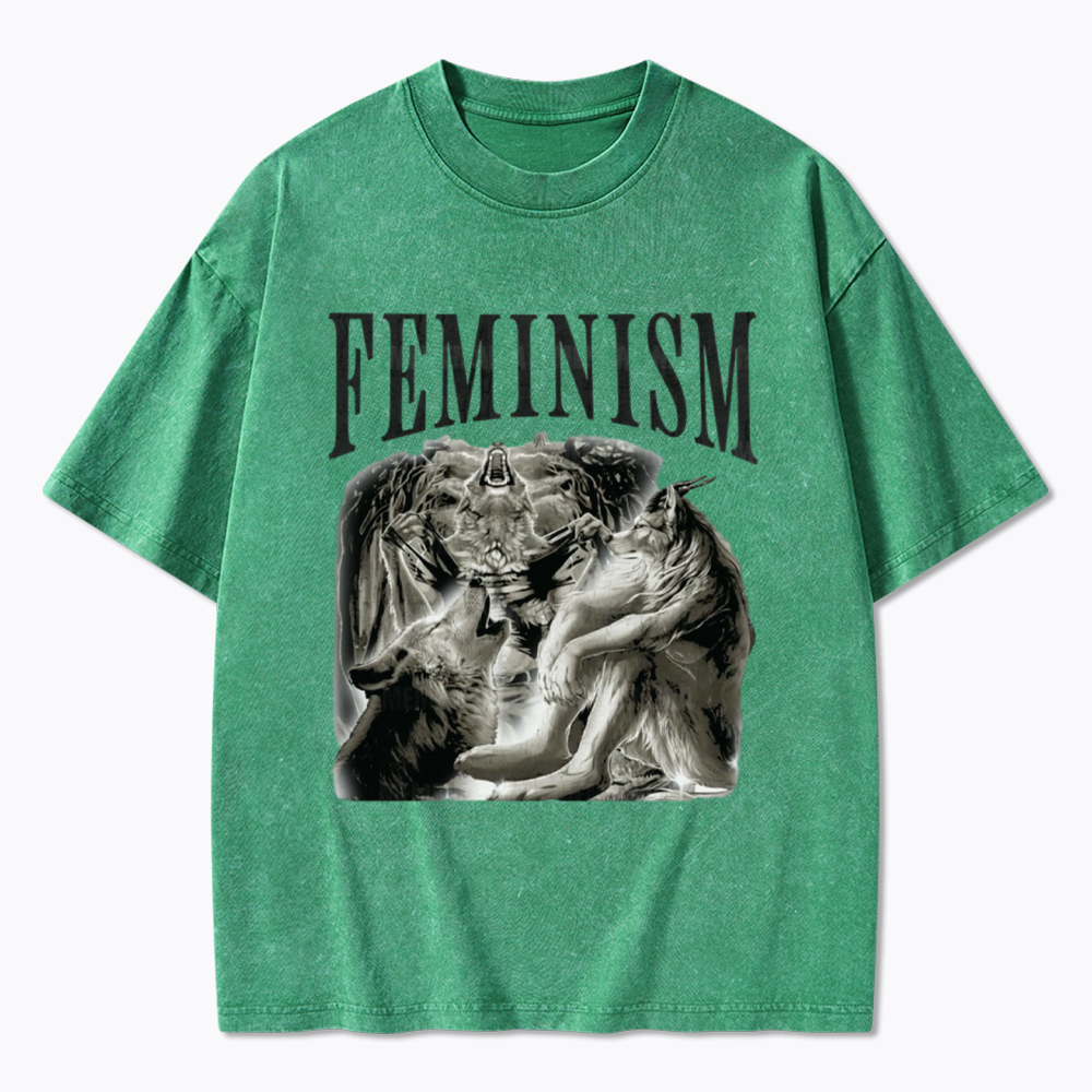 Funny Feminism Funny Feminis Washed T-Shirt