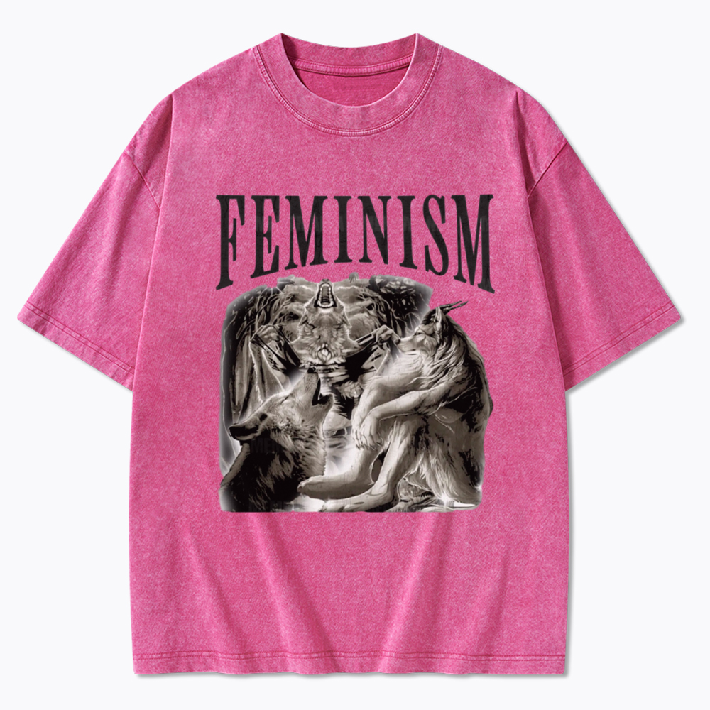 Funny Feminism Funny Feminis Washed T-Shirt
