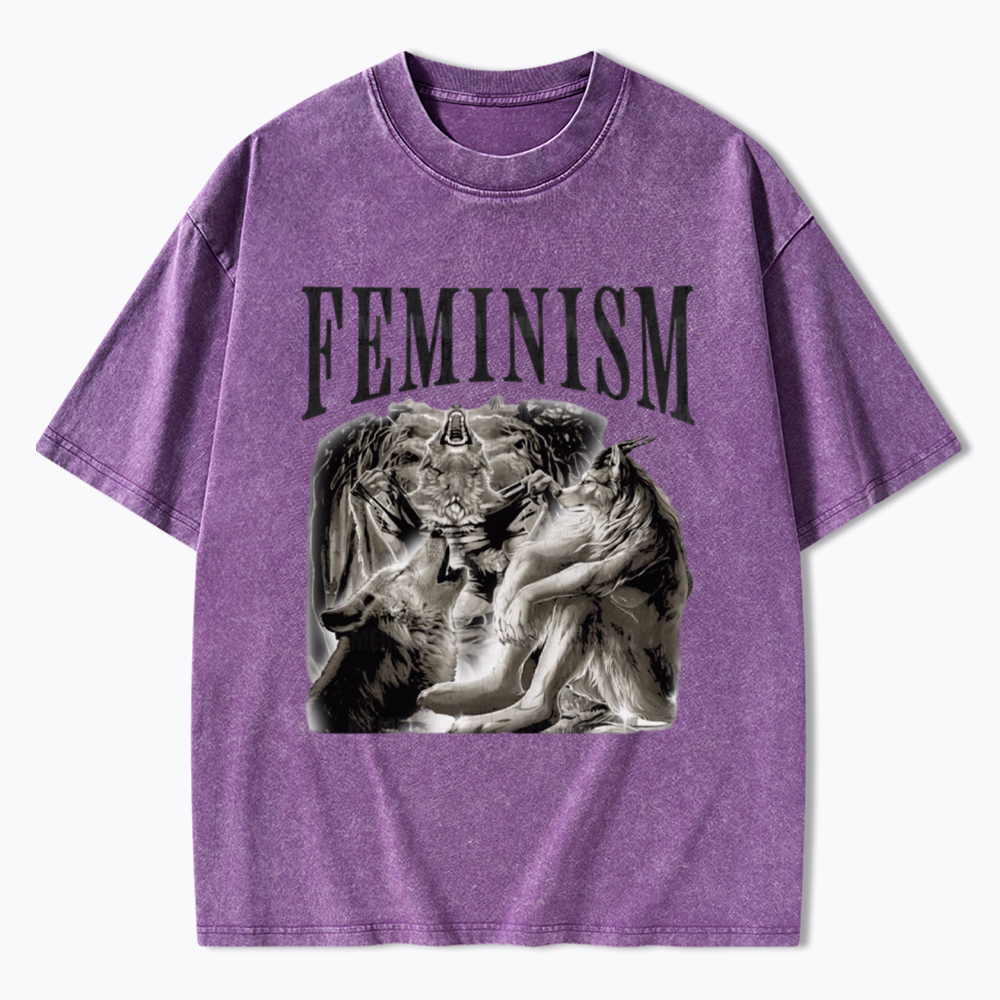 Funny Feminism Funny Feminis Washed T-Shirt