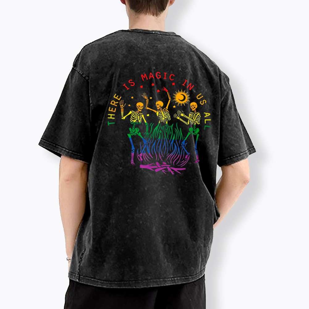 There is Magic in Us All Pride Outfit Washed T-Shirt