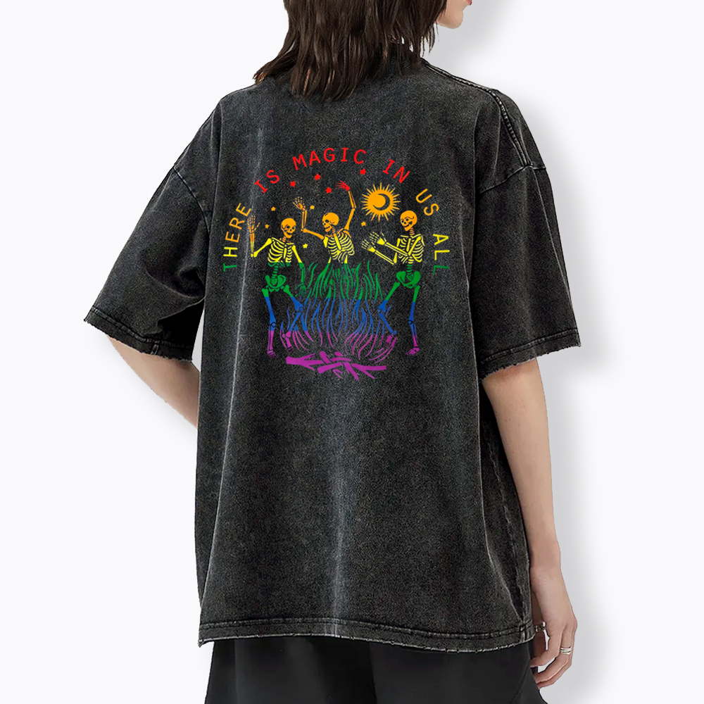 There is Magic in Us All Pride Outfit Washed T-Shirt