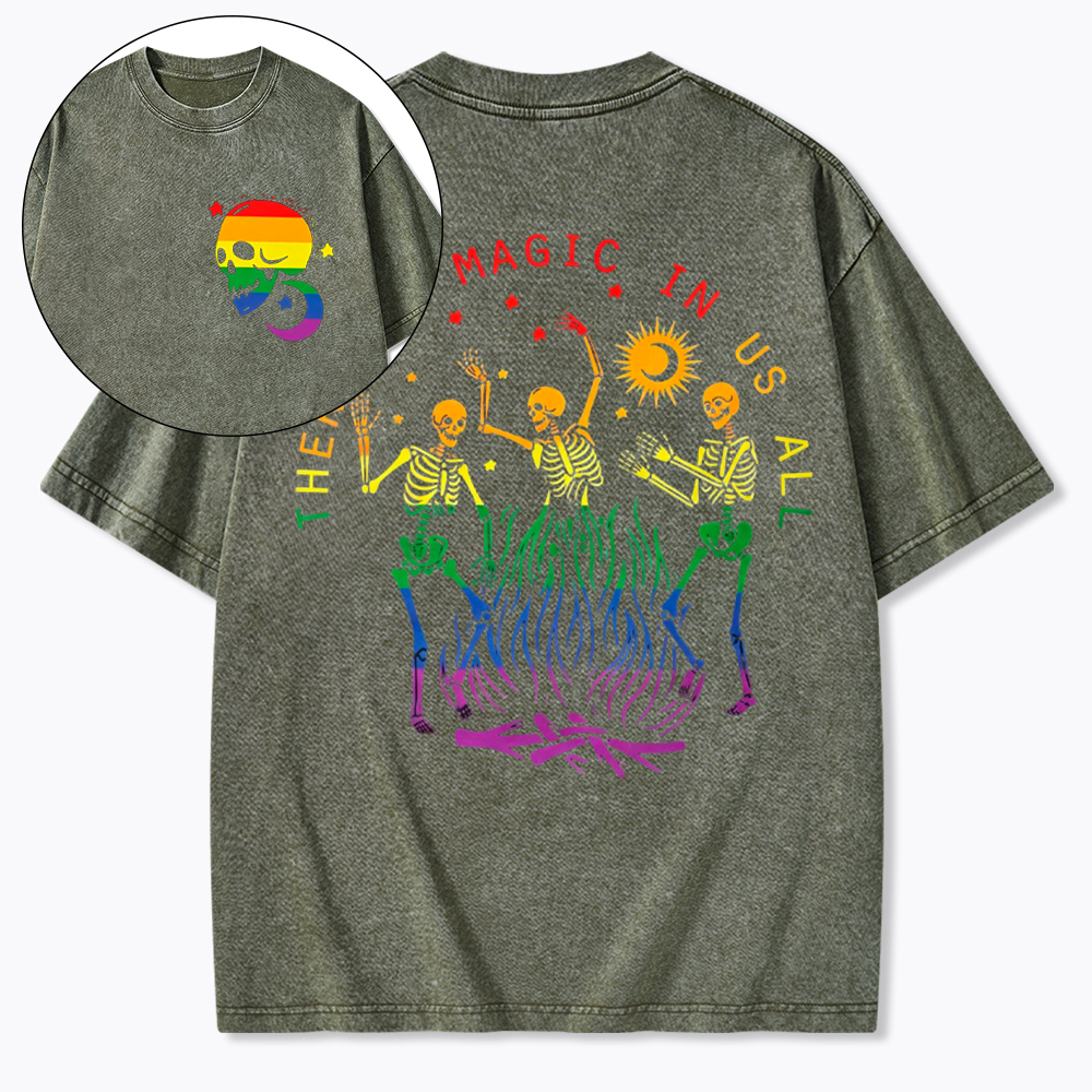 There is Magic in Us All Pride Outfit Washed T-Shirt