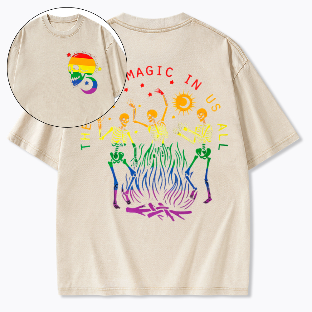 There is Magic in Us All Pride Outfit Washed T-Shirt