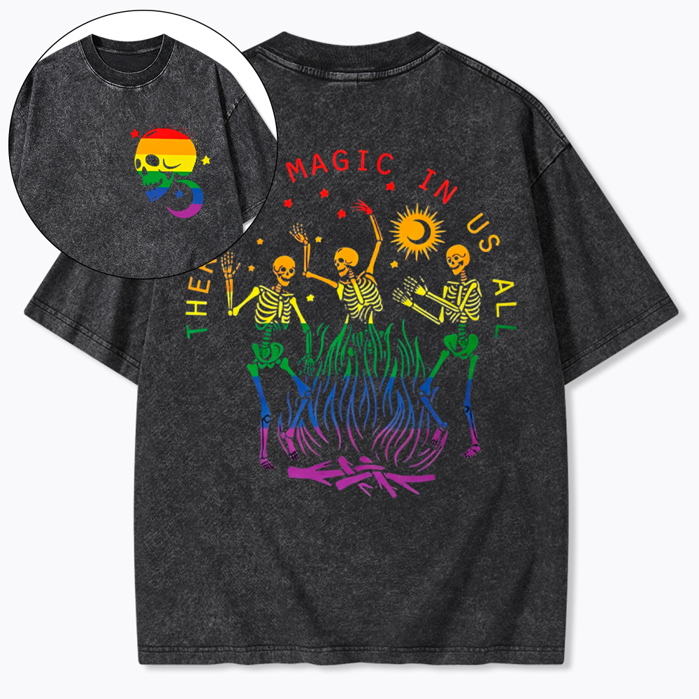 There is Magic in Us All Pride Outfit Washed T-Shirt