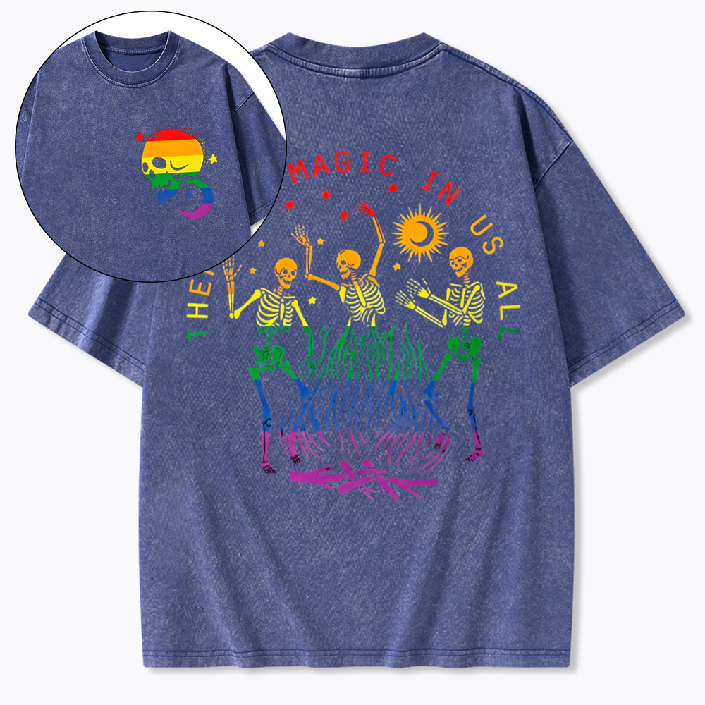 There is Magic in Us All Pride Outfit Washed T-Shirt
