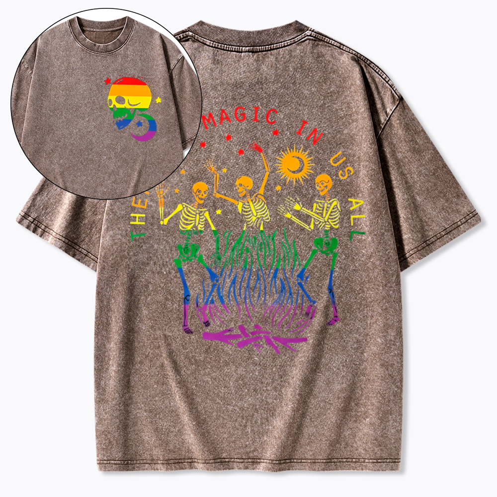 There is Magic in Us All Pride Outfit Washed T-Shirt