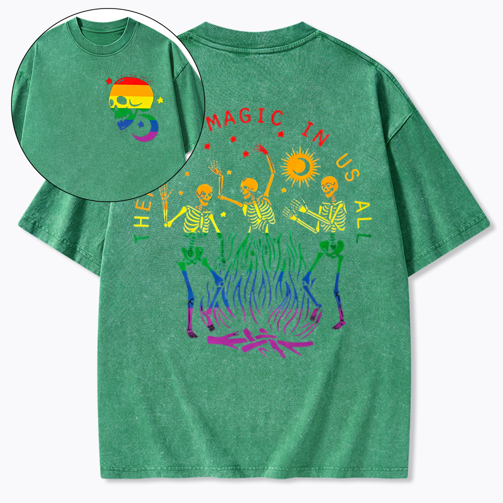 There is Magic in Us All Pride Outfit Washed T-Shirt