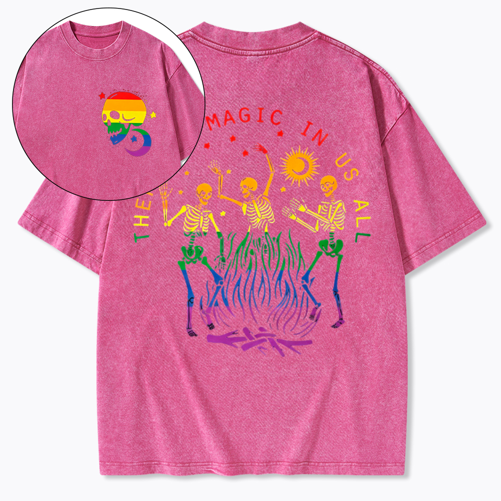 There is Magic in Us All Pride Outfit Washed T-Shirt