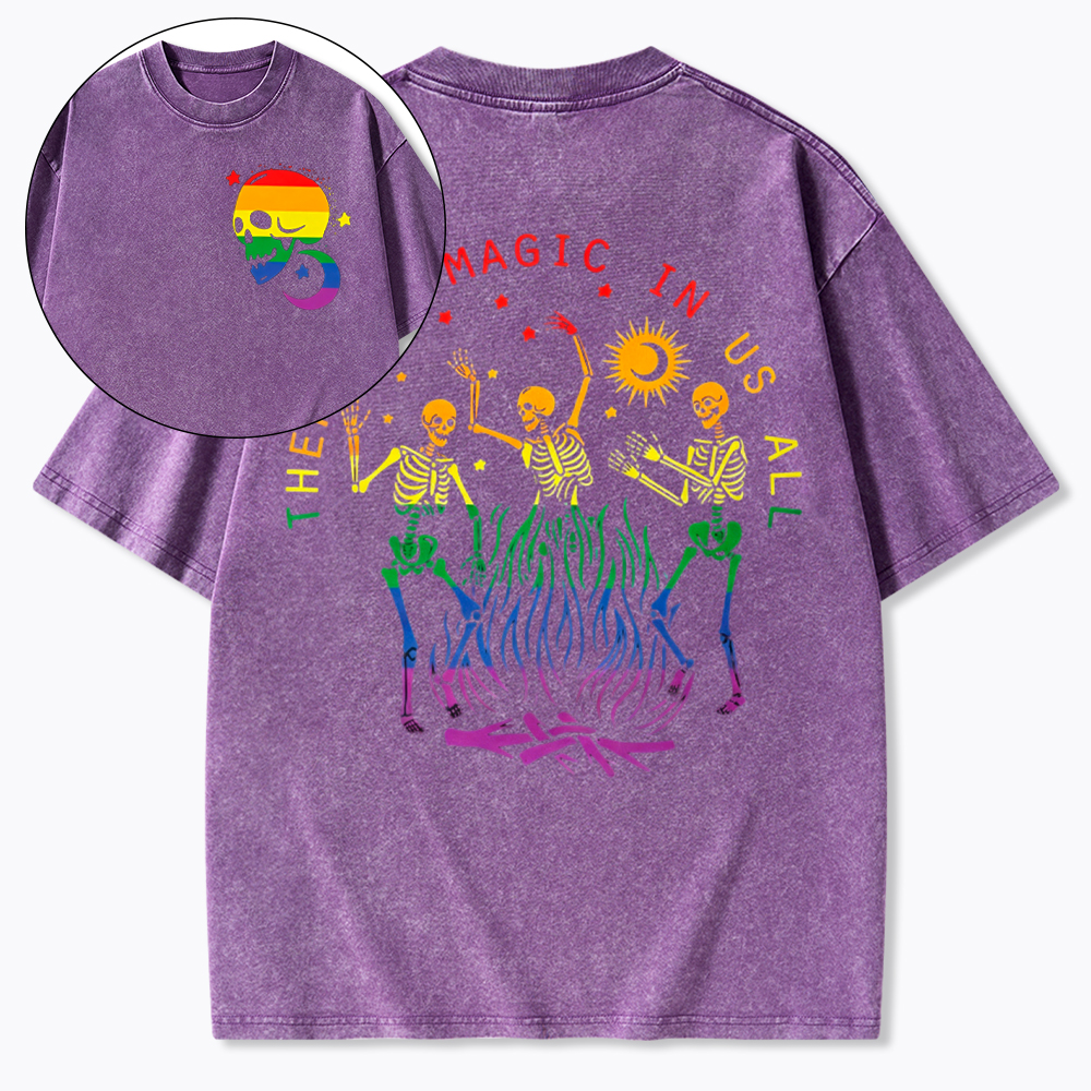 There is Magic in Us All Pride Outfit Washed T-Shirt