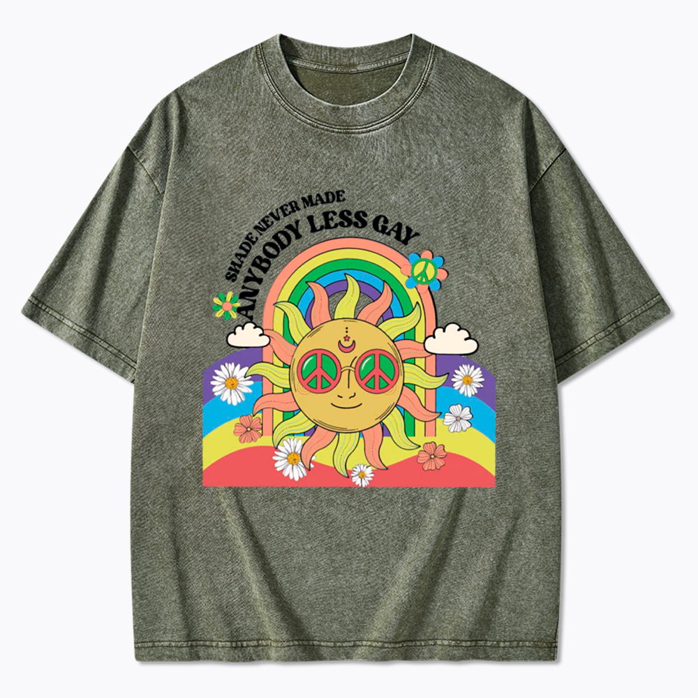 Shade Never Made Anybody Less Gay Washed T-Shirt