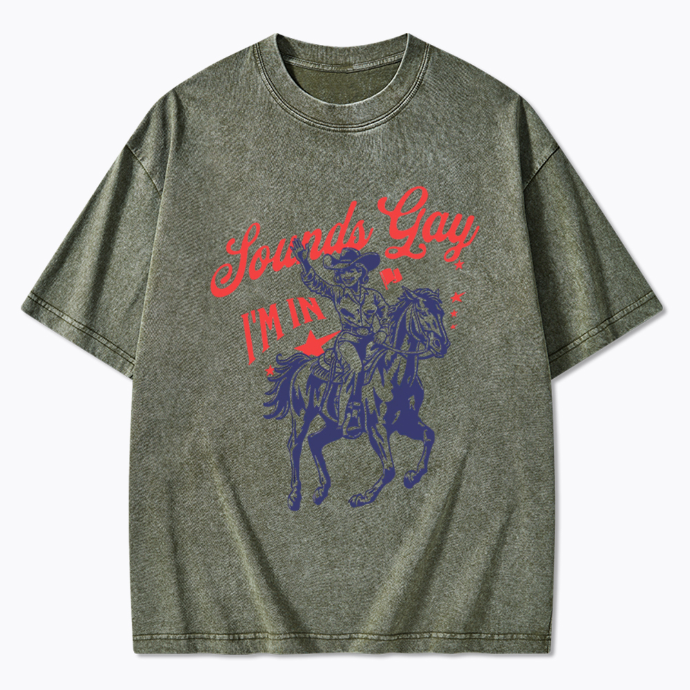 Sounds Gay I'm In Washed T-Shirt
