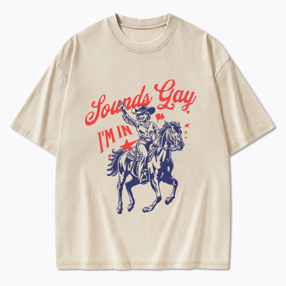 Sounds Gay I'm In Washed T-Shirt