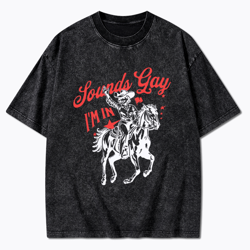 Sounds Gay I'm In Washed T-Shirt