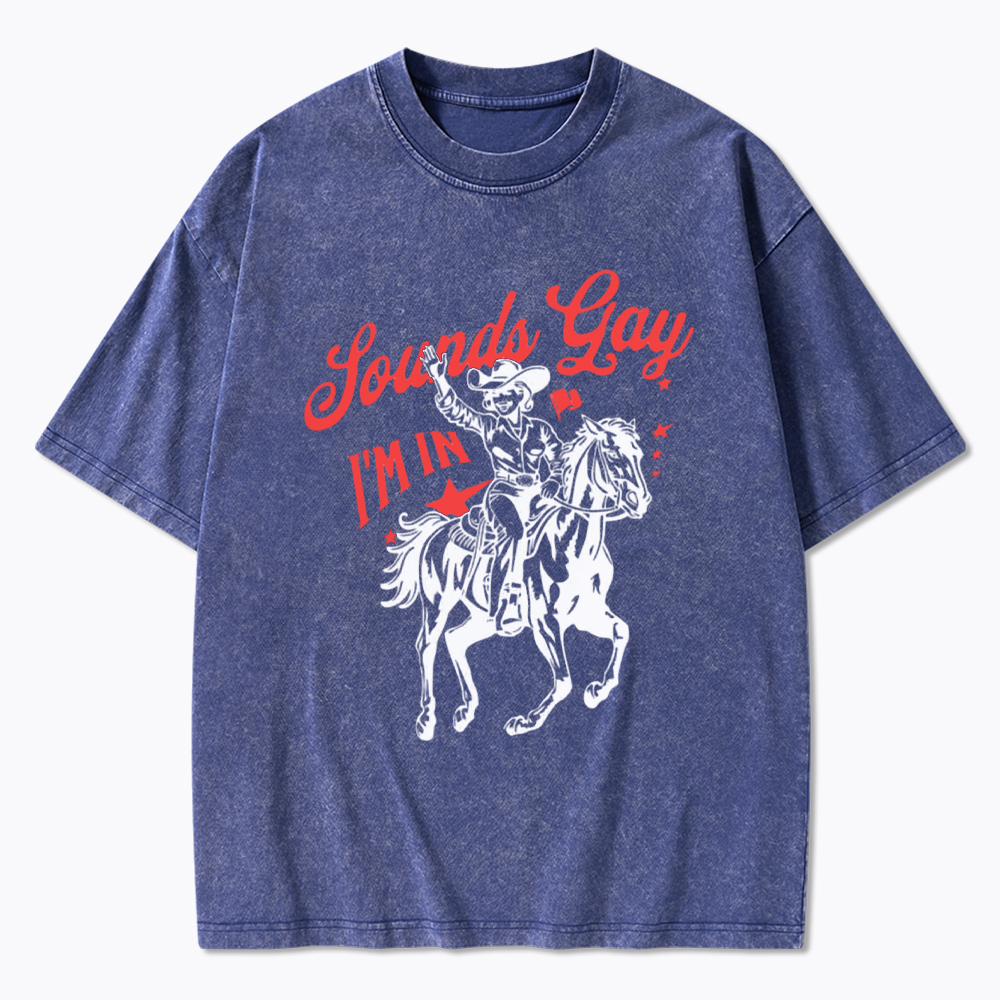 Sounds Gay I'm In Washed T-Shirt