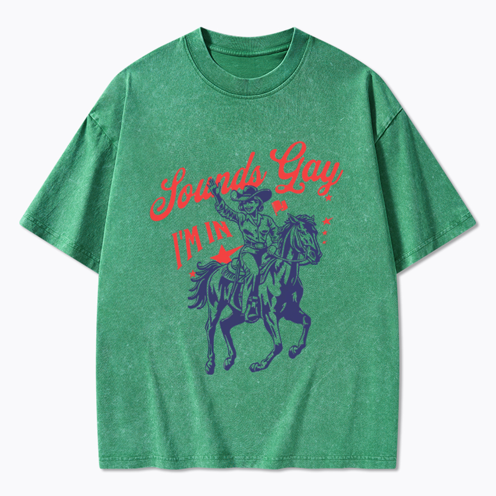 Sounds Gay I'm In Washed T-Shirt