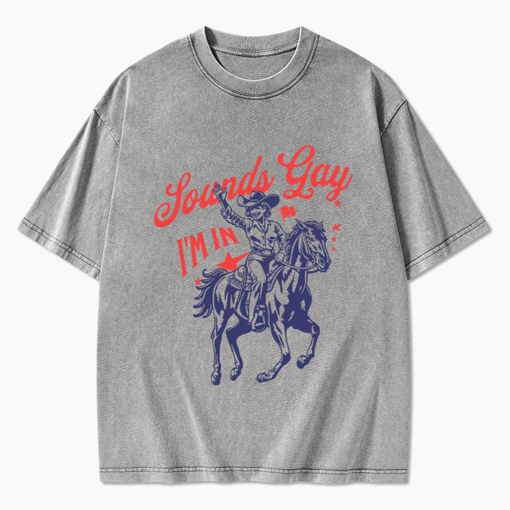 Sounds Gay I'm In Washed T-Shirt