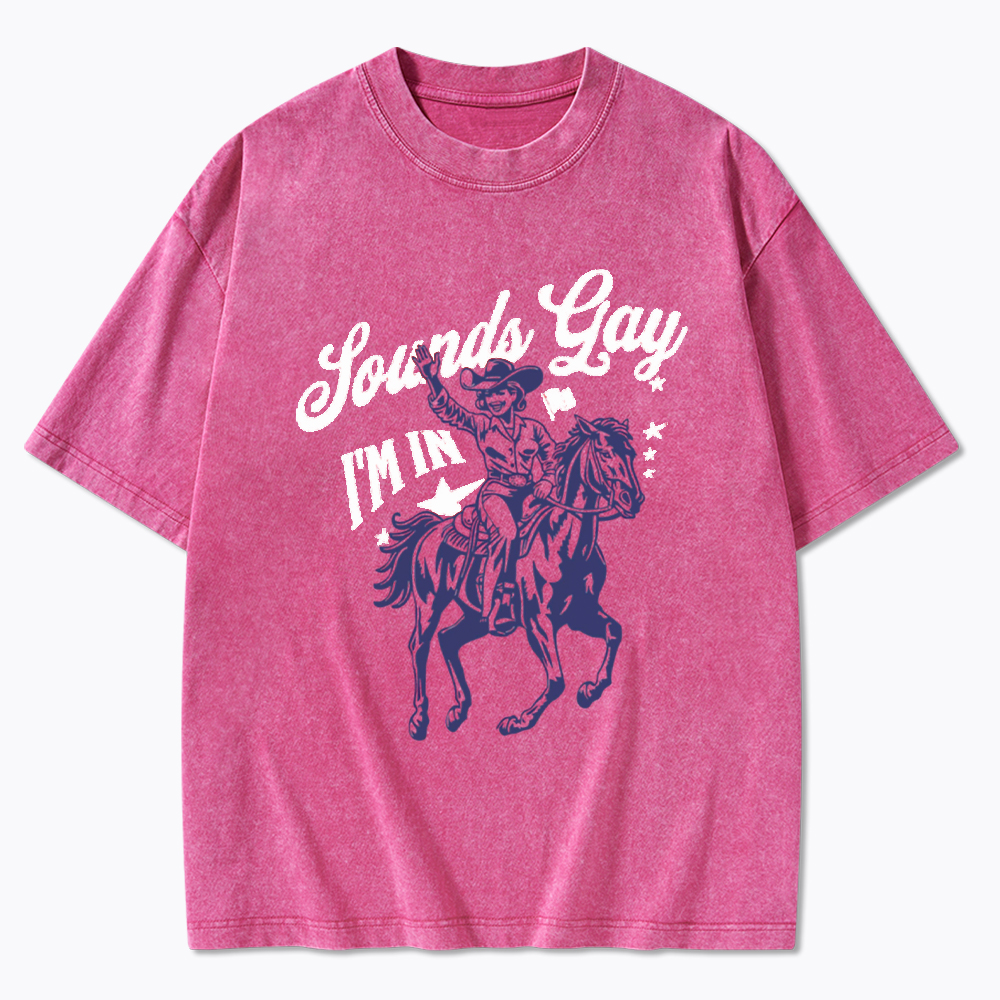 Sounds Gay I'm In Washed T-Shirt