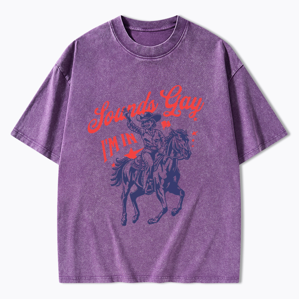 Sounds Gay I'm In Washed T-Shirt