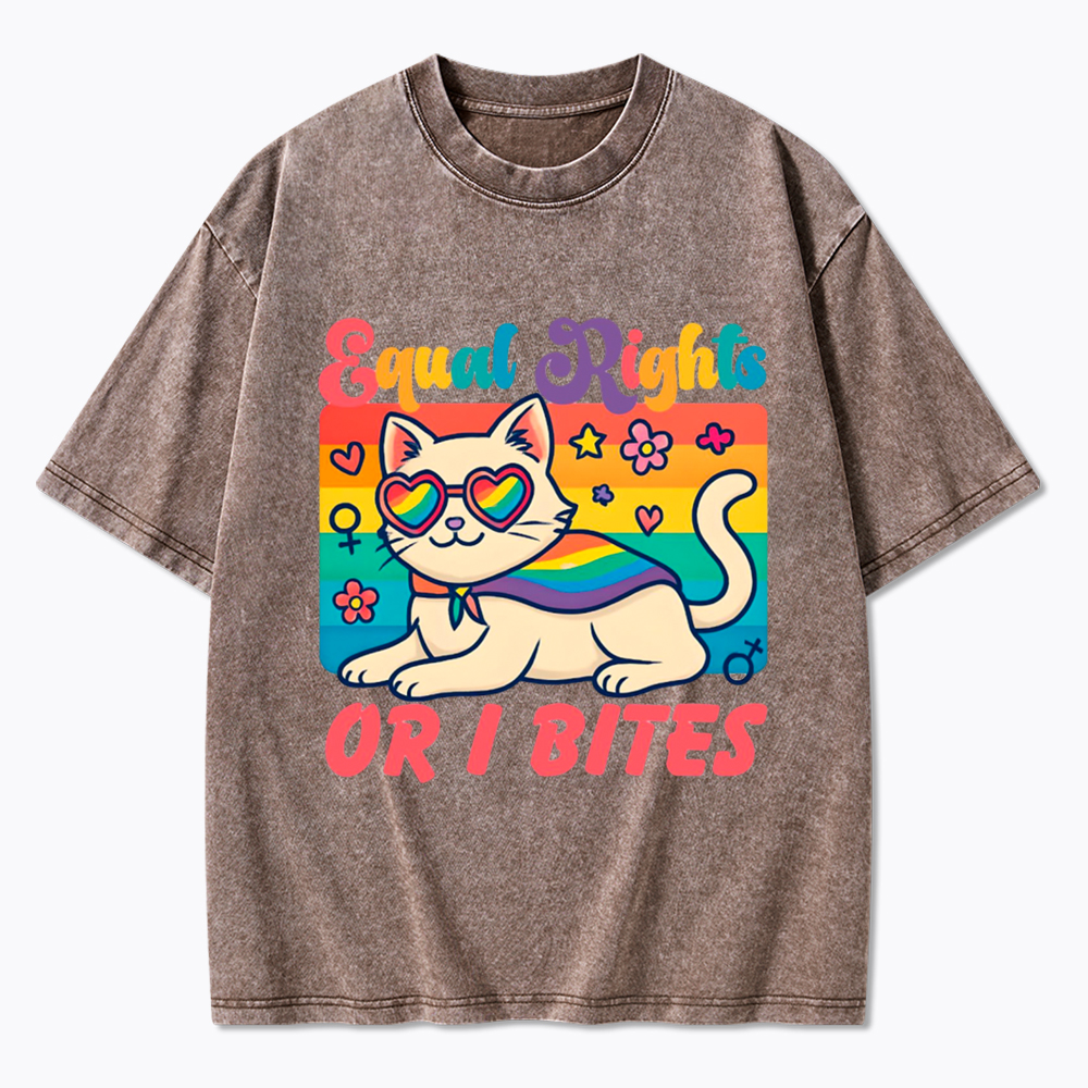 Equal Rights Or I Bites Washed T-Shirt