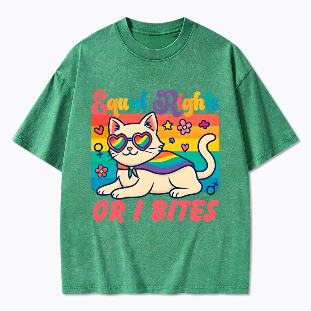 Equal Rights Or I Bites Washed T-Shirt
