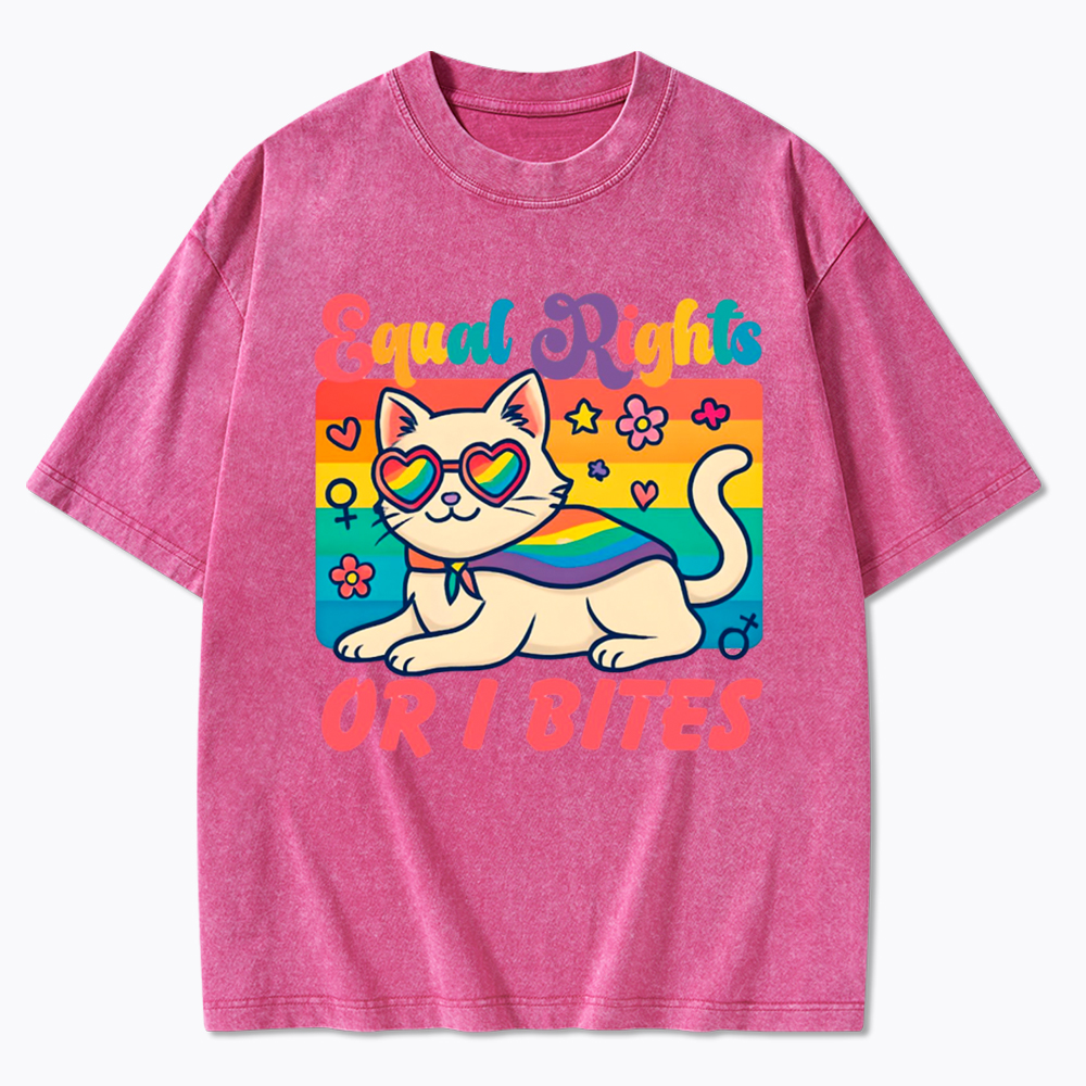 Equal Rights Or I Bites Washed T-Shirt