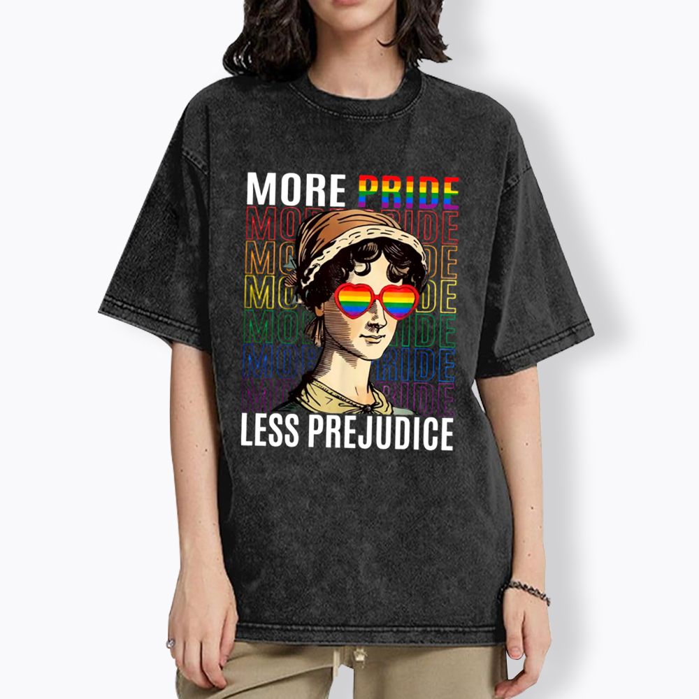 More Pride Less Prejudice Washed T-Shirt