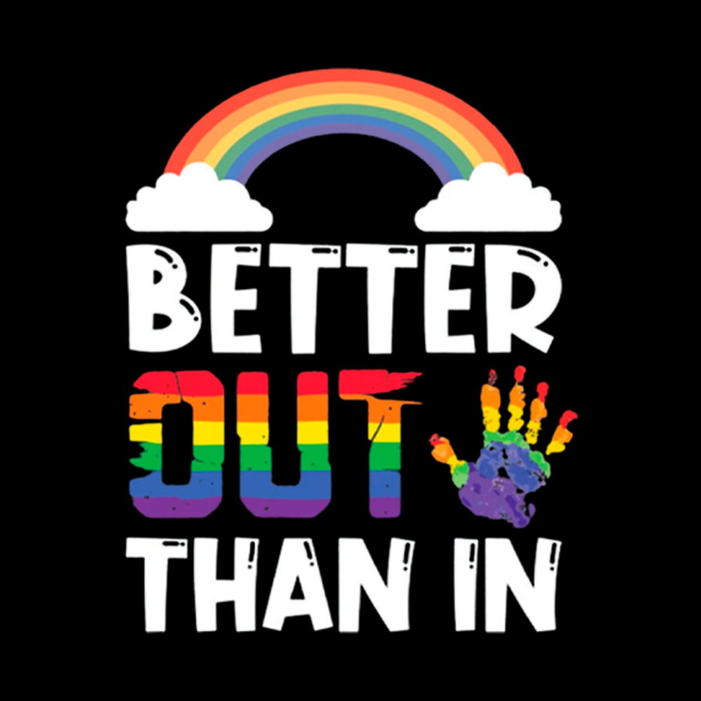 Better Out Than In Rainbow Flag Washed T-Shirt