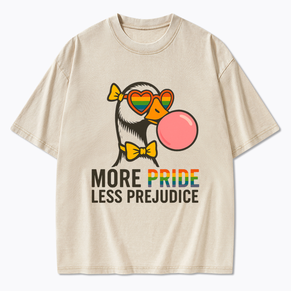 More Pride Less Prejudice Washed T-Shirt