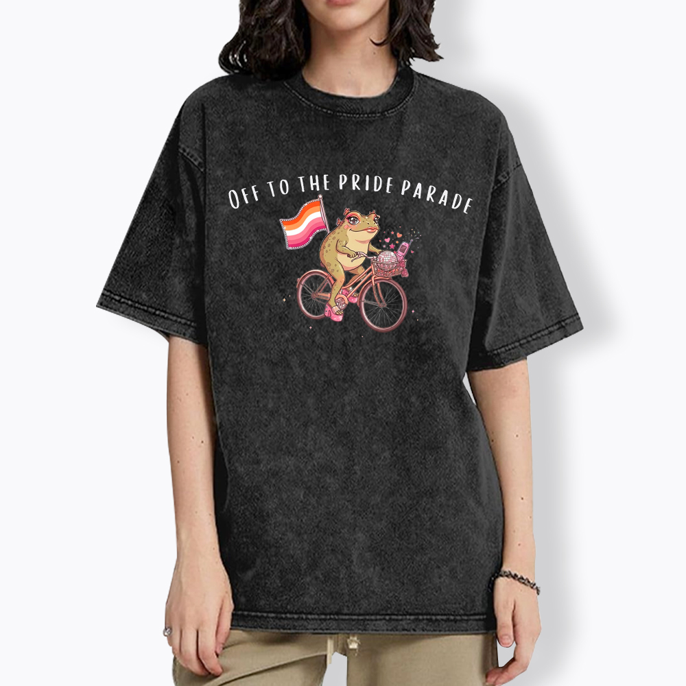 Off to the Pride Parade Washed T-Shirt