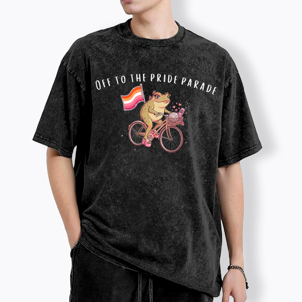 Off to the Pride Parade Washed T-Shirt