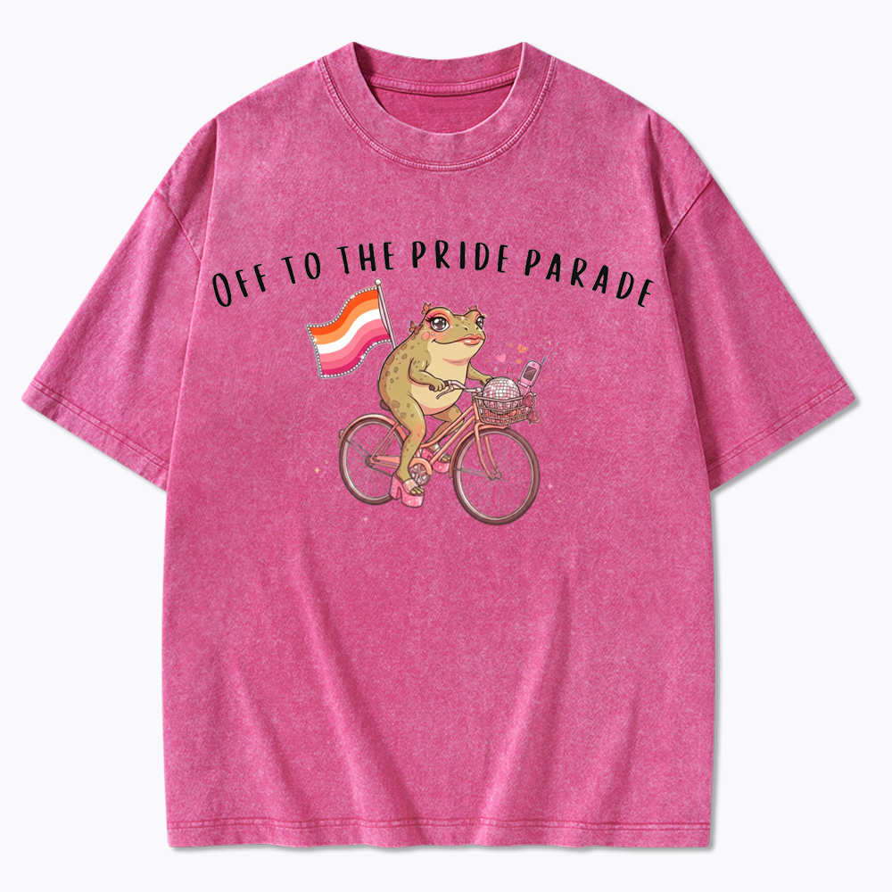 Off to the Pride Parade Washed T-Shirt