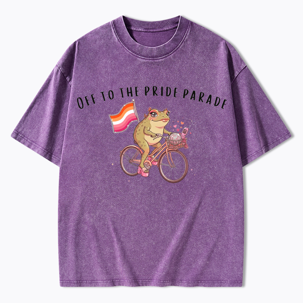 Off to the Pride Parade Washed T-Shirt