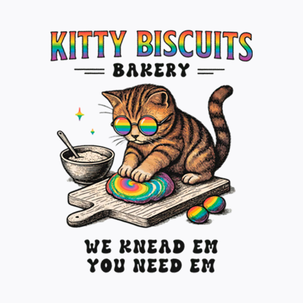 Pride Cat Kitty Bakery Washed T-Shirt